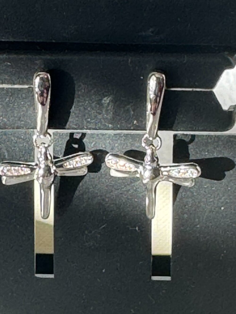 Dragonfly Earrings 1.0 CTW Moissanite 925 Sterling Silver Pushbacks